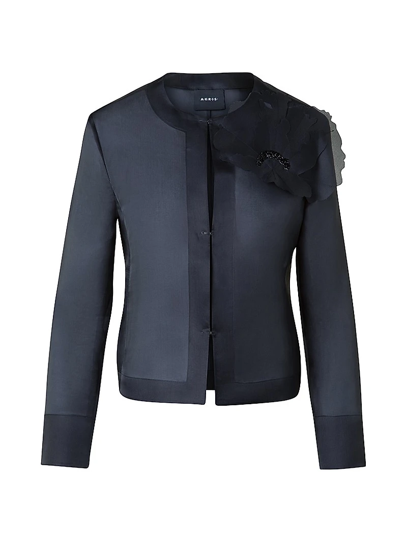 Embellished Silk Organza Jacket