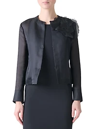 Embellished Silk Organza Jacket