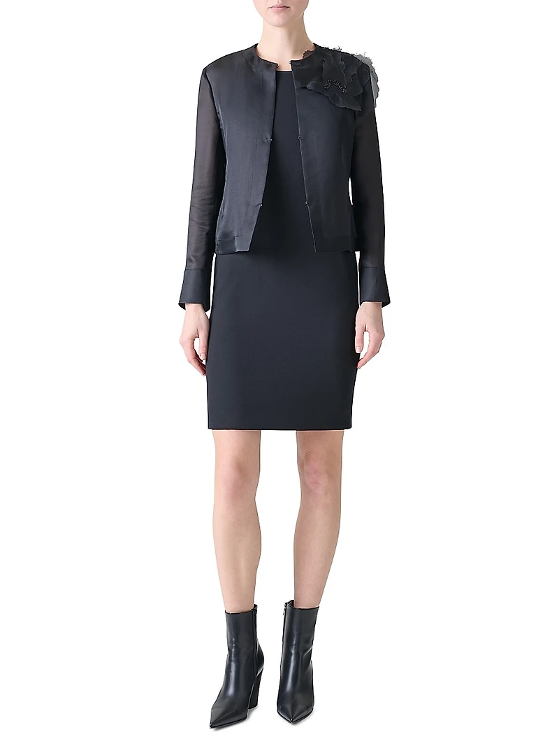 Embellished Silk Organza Jacket