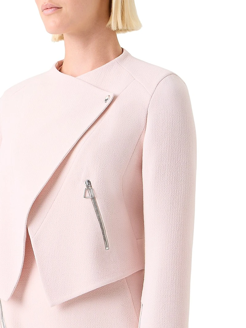 Ariel Wool Crêpe Crop Jacket