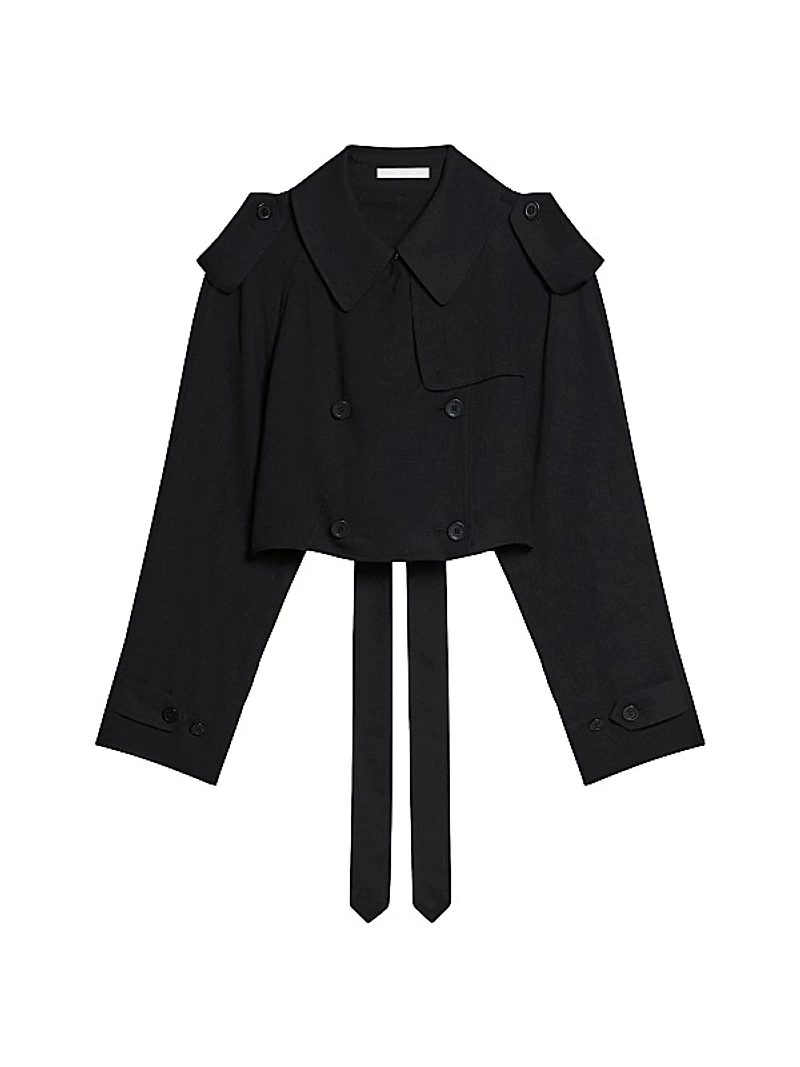 Crop Darted Trench Jacket