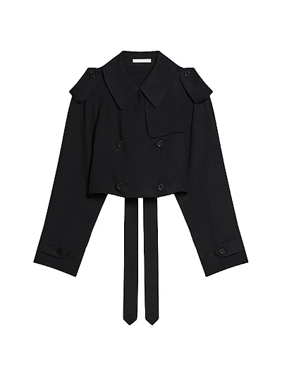 Crop Darted Trench Jacket