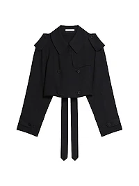 Crop Darted Trench Jacket