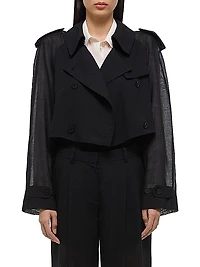 Crop Darted Trench Jacket