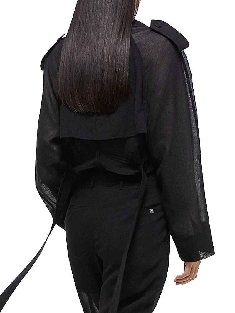 Crop Darted Trench Jacket