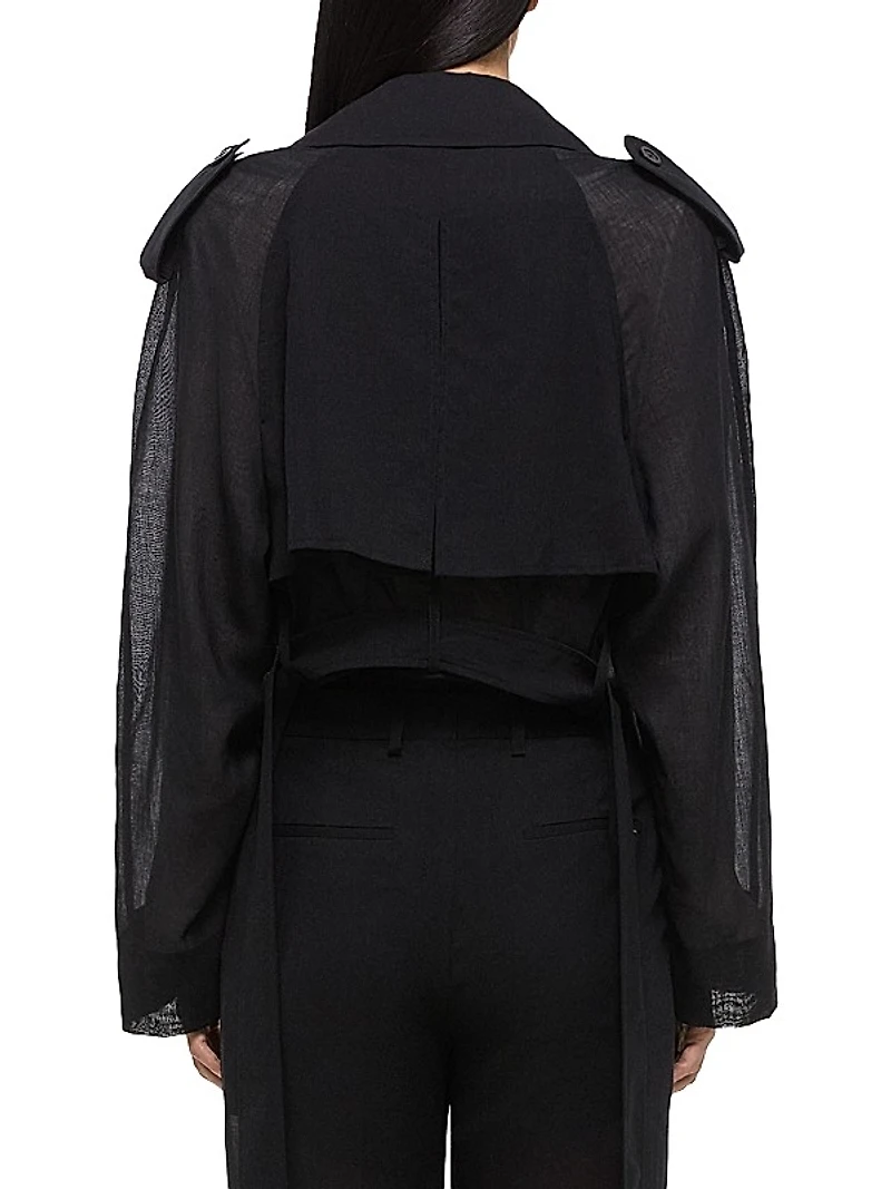 Crop Darted Trench Jacket