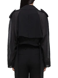 Crop Darted Trench Jacket