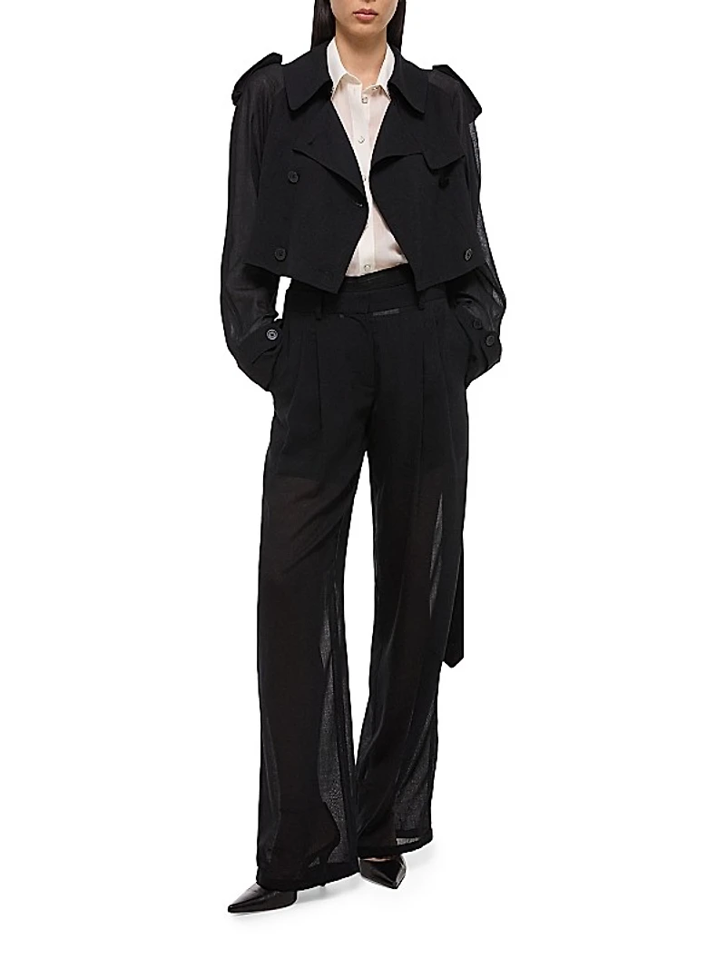 Crop Darted Trench Jacket