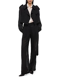 Crop Darted Trench Jacket