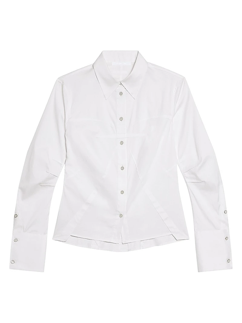 Bustier Cotton-Blend Shirt