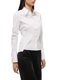 Bustier Cotton-Blend Shirt