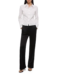 Bustier Cotton-Blend Shirt