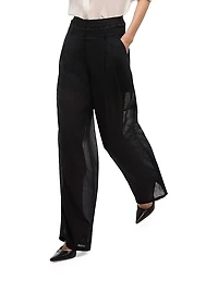 Double-Pleated Wool Trousers