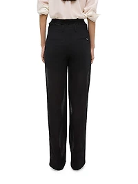 Double-Pleated Wool Trousers