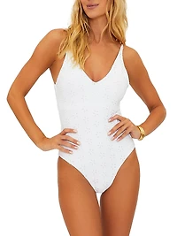Reese Floral Eyelet One-Piece Swimsuit