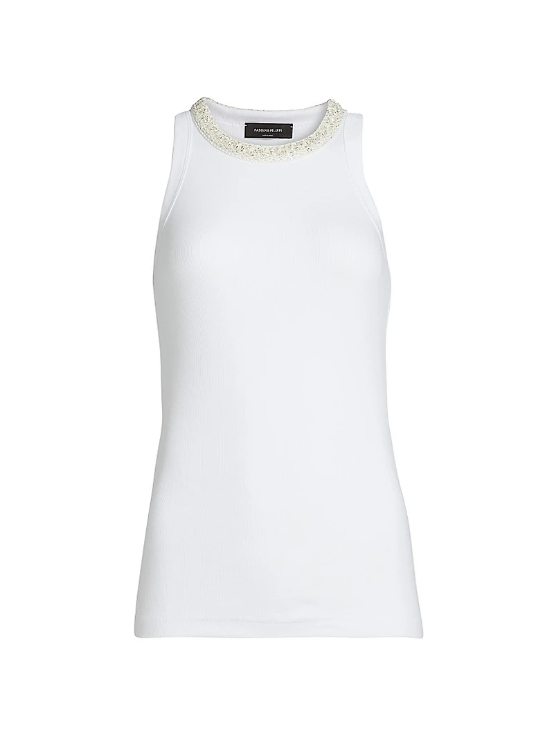 Embellished Neck Tank