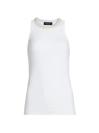 Embellished Neck Tank