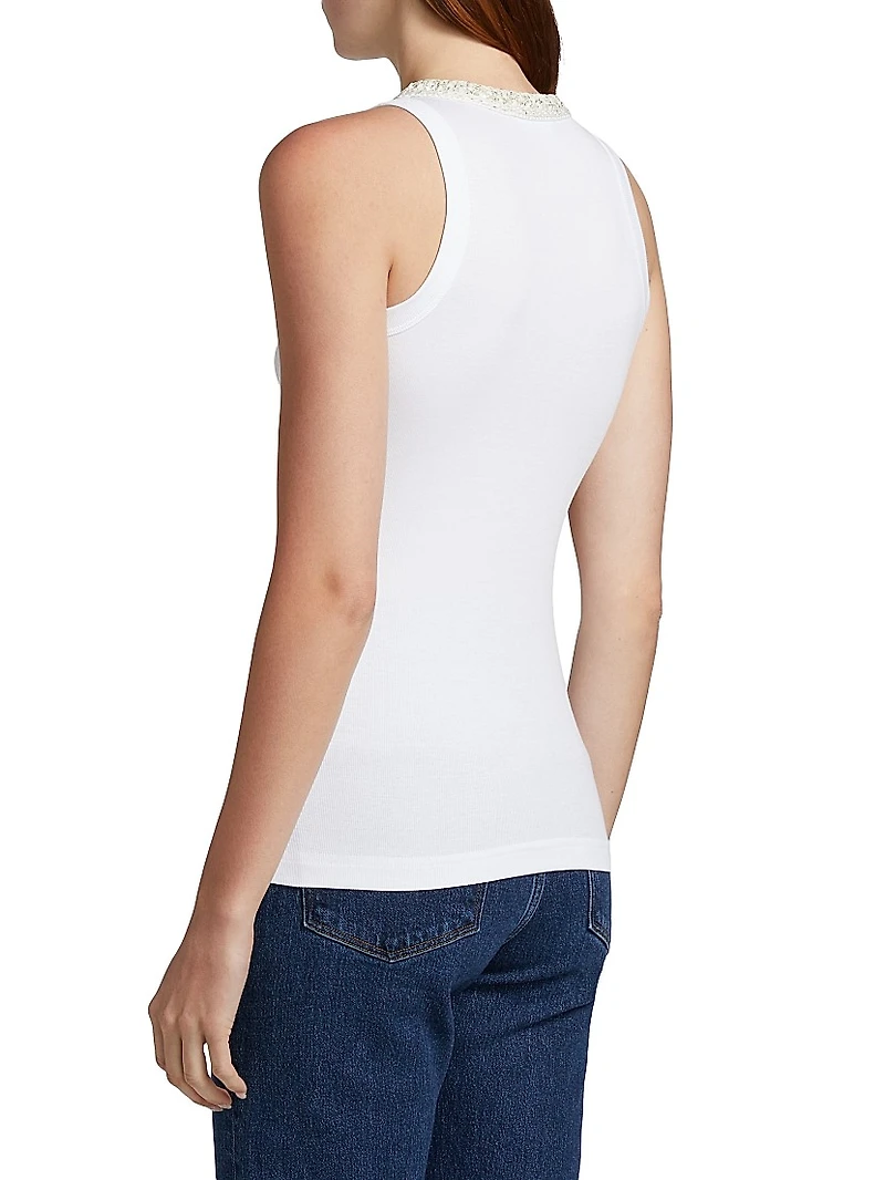 Embellished Neck Tank
