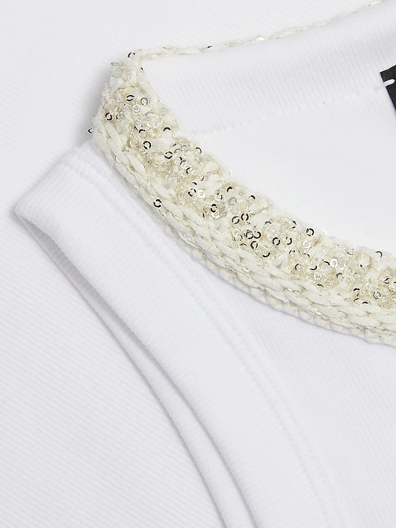 Embellished Neck Tank
