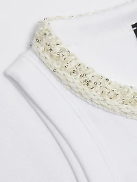 Embellished Neck Tank