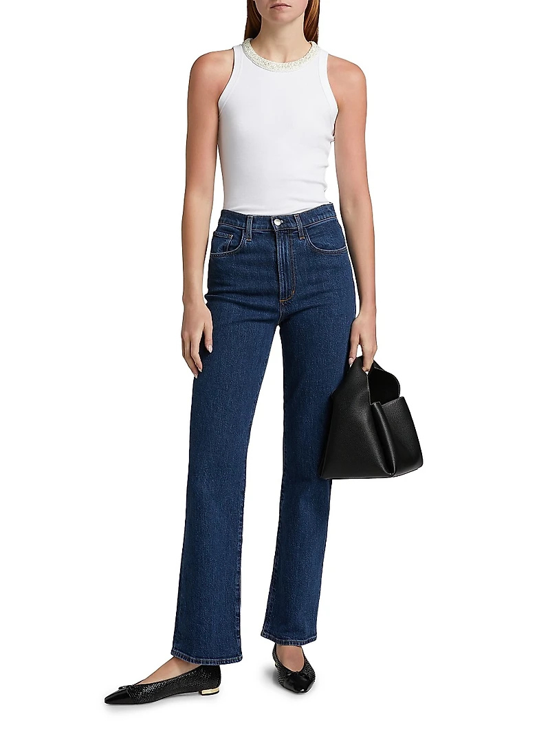 Embellished Neck Tank