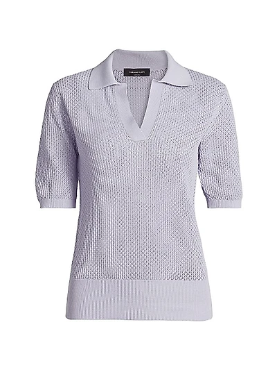 Micro Diamond Mesh Polo Shirt