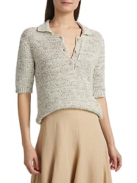 Moss Stitch Polo Shirt