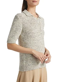 Moss Stitch Polo Shirt