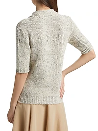 Moss Stitch Polo Shirt