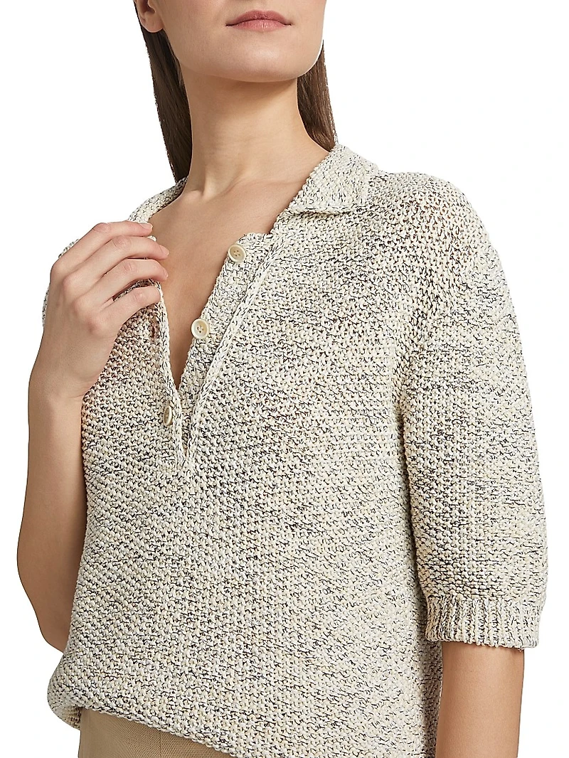 Moss Stitch Polo Shirt