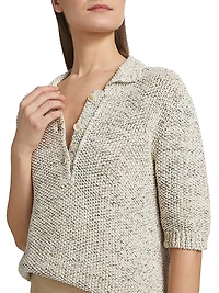 Moss Stitch Polo Shirt