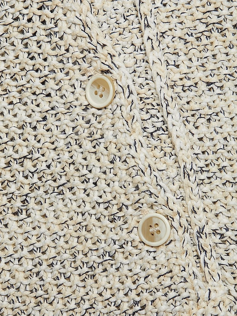 Moss Stitch Polo Shirt