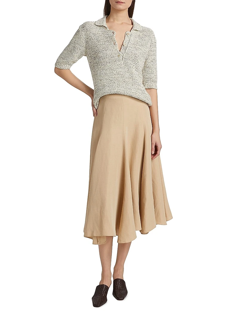 Moss Stitch Polo Shirt