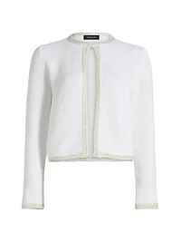 Cotton Rush-Stitch Cardigan