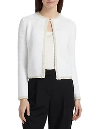 Cotton Rush-Stitch Cardigan