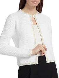 Cotton Rush-Stitch Cardigan
