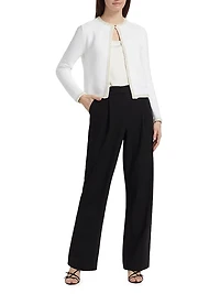 Cotton Rush-Stitch Cardigan