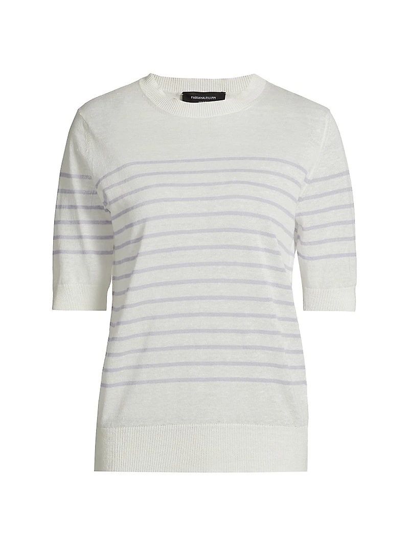 Striped Linen-Cotton T-Shirt