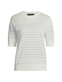 Striped Linen-Cotton T-Shirt