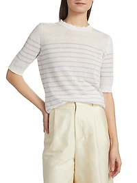 Striped Linen-Cotton T-Shirt