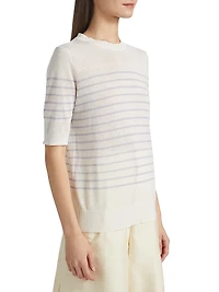 Striped Linen-Cotton T-Shirt