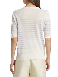 Striped Linen-Cotton T-Shirt