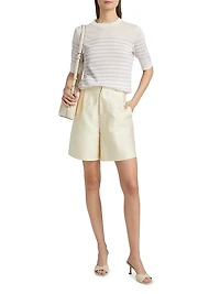 Striped Linen-Cotton T-Shirt