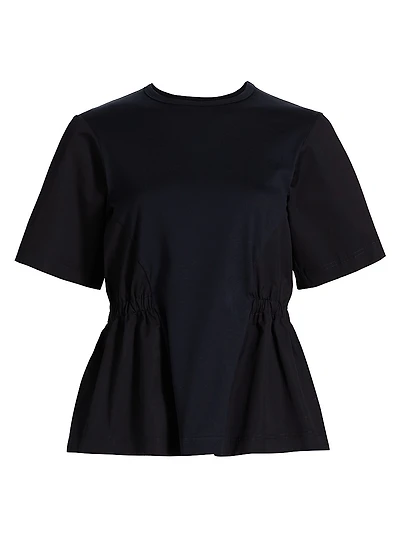 Mix Media Tucked T-Shirt