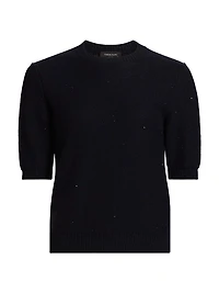 Sequined Cotton-Blend Crewneck Sweater