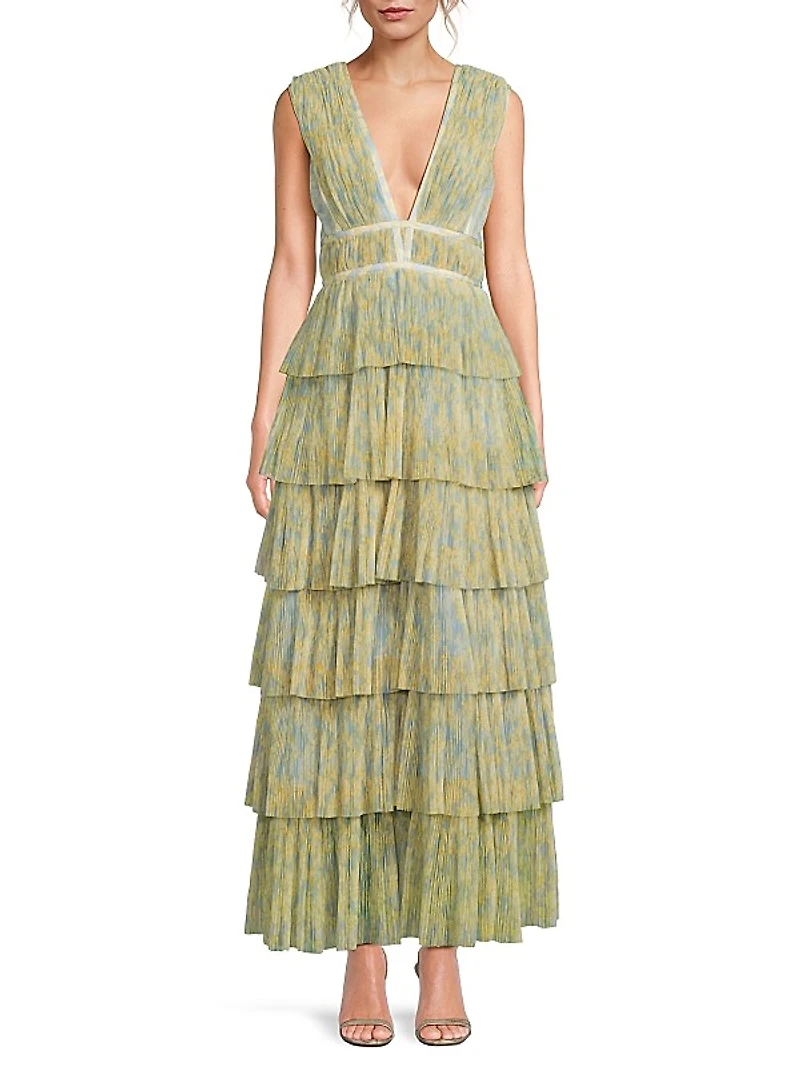 Amora Floral Tulle Tiered Gown