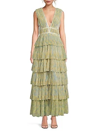 Amora Floral Tulle Tiered Gown