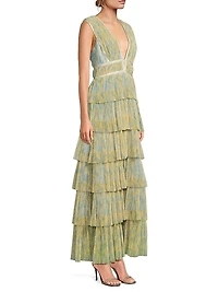 Amora Floral Tulle Tiered Gown