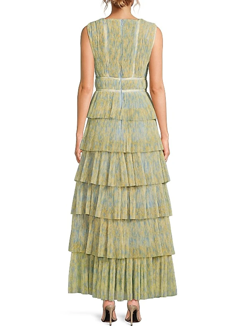 Amora Floral Tulle Tiered Gown