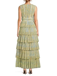 Amora Floral Tulle Tiered Gown